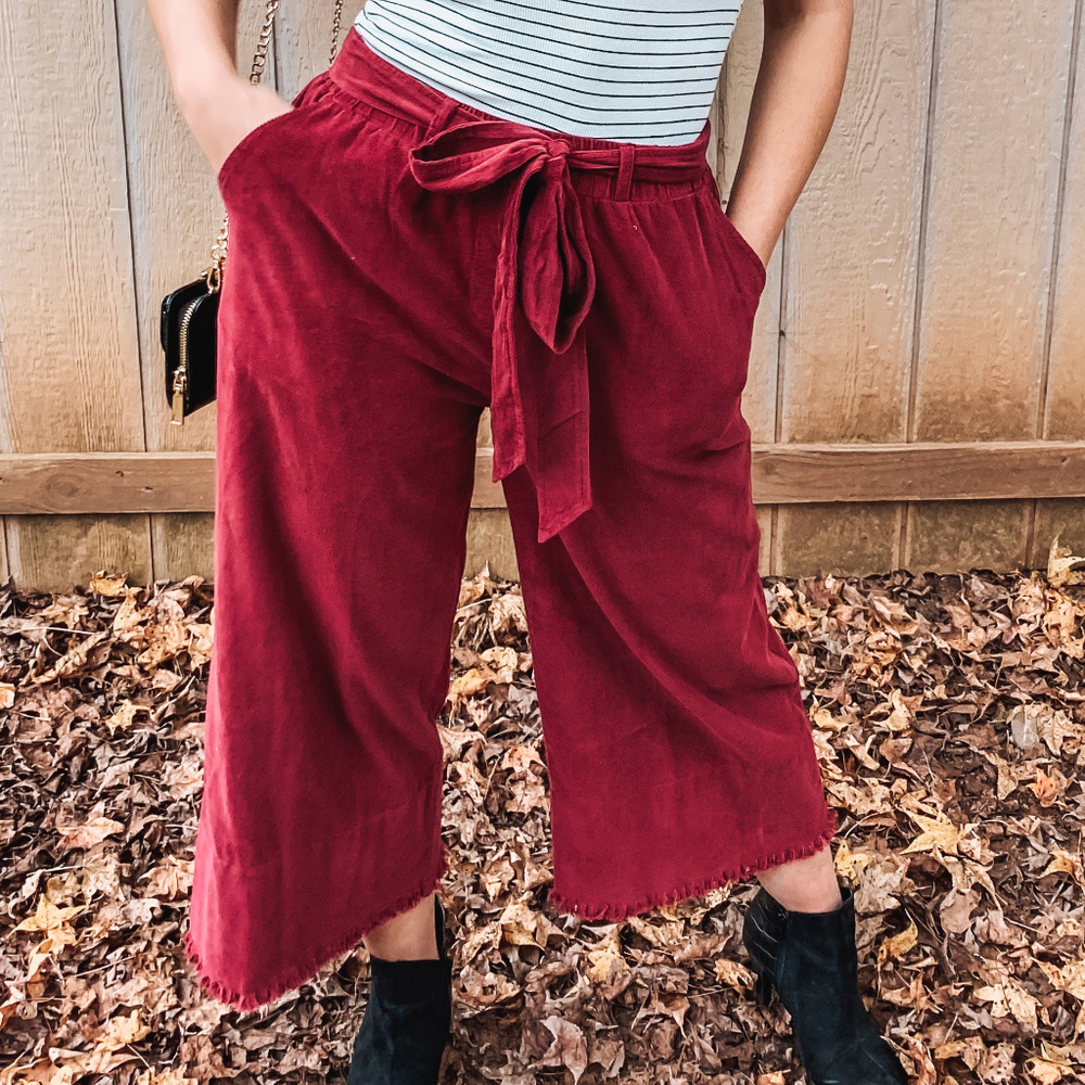 Burgundy Corduroy Pants